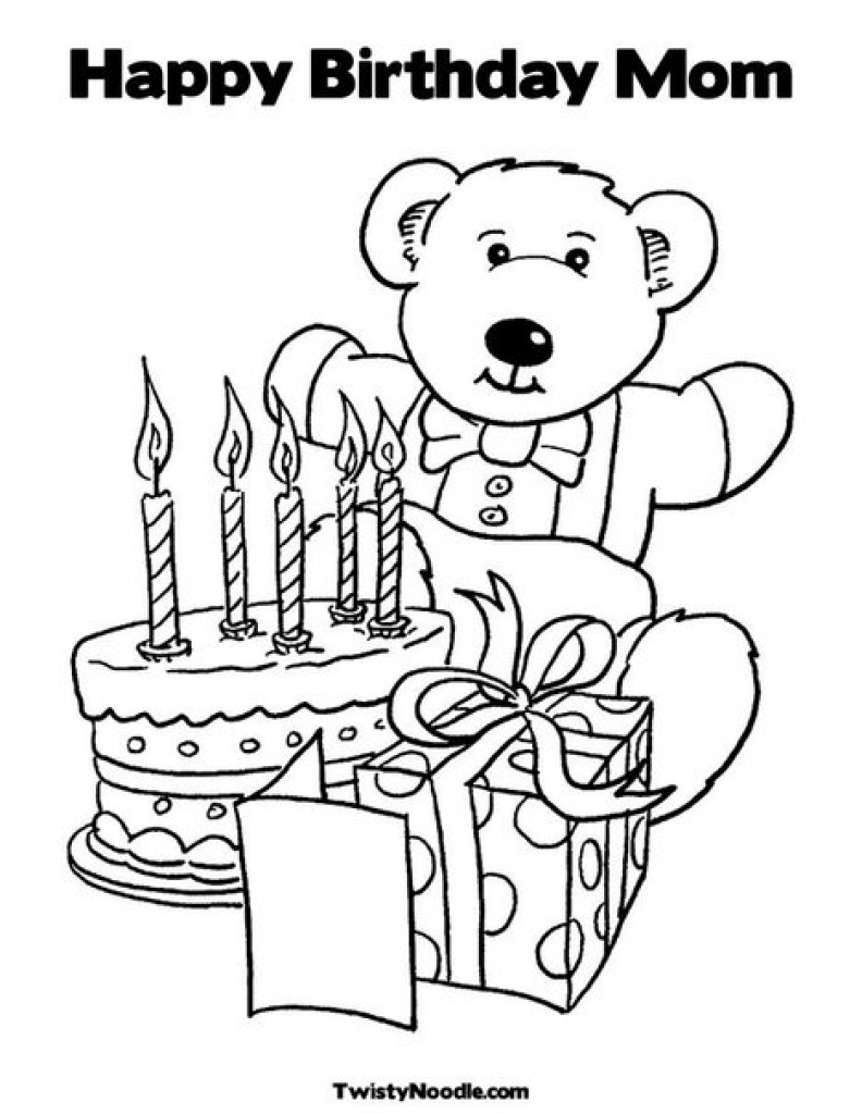 792x1024 Happy Birthday Coloring Pages For Mom Az In