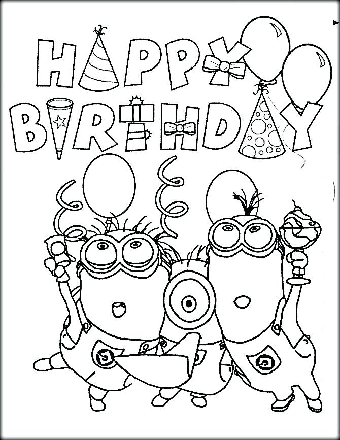 670x867 Happy Birthday Coloring Pages Happy Birthday Coloring Pages