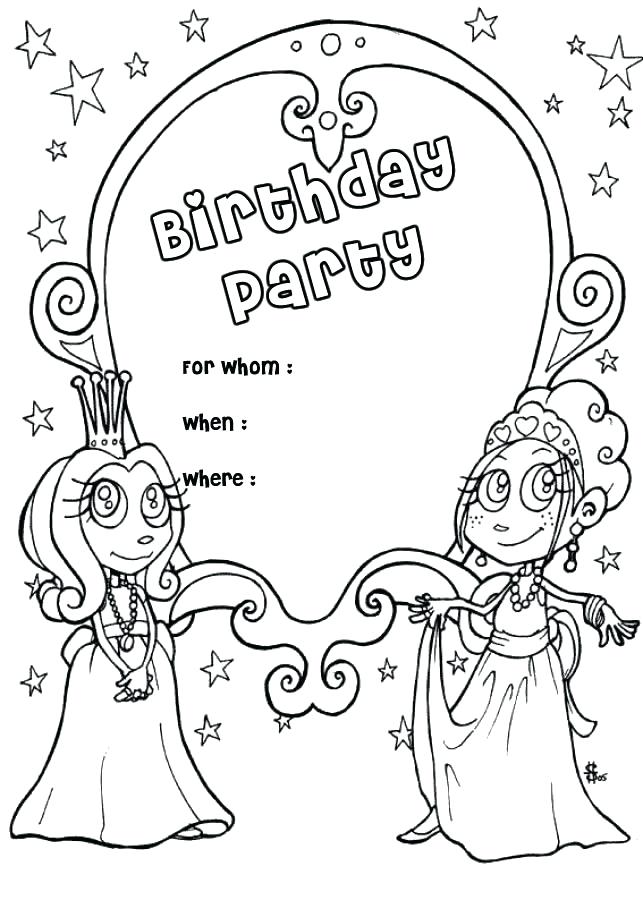 643x900 Happy Birthday Coloring Pages Printable Happy Birthday Coloring