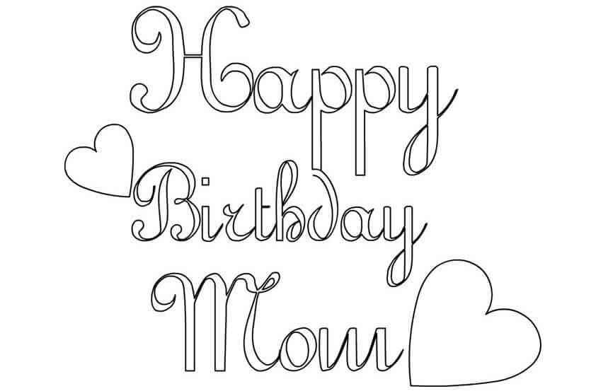 842x553 Mom Birthday Coloring Pages 0