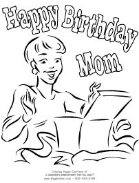 202x265 Mom Birthday Coloring Pages 8