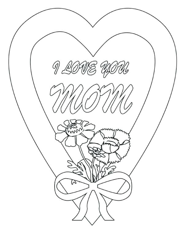 600x757 Kids Coloring Pages Printable I Love Mom Coloring Pages Printable