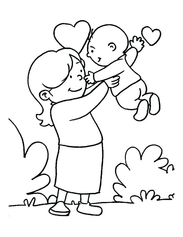 Mommy And Me Coloring Pages