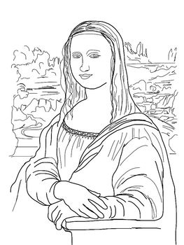 Mona Lisa Coloring Page at GetColorings.com | Free printable colorings ...