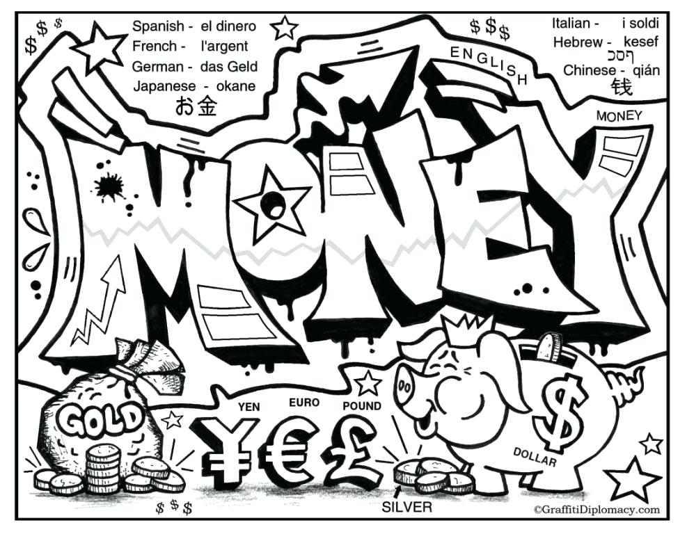 Counting Money Coloring Worksheets Printable Coloring Graffiti 987x768 Counting Money Coloring Worksheets Printable Coloring Graffiti