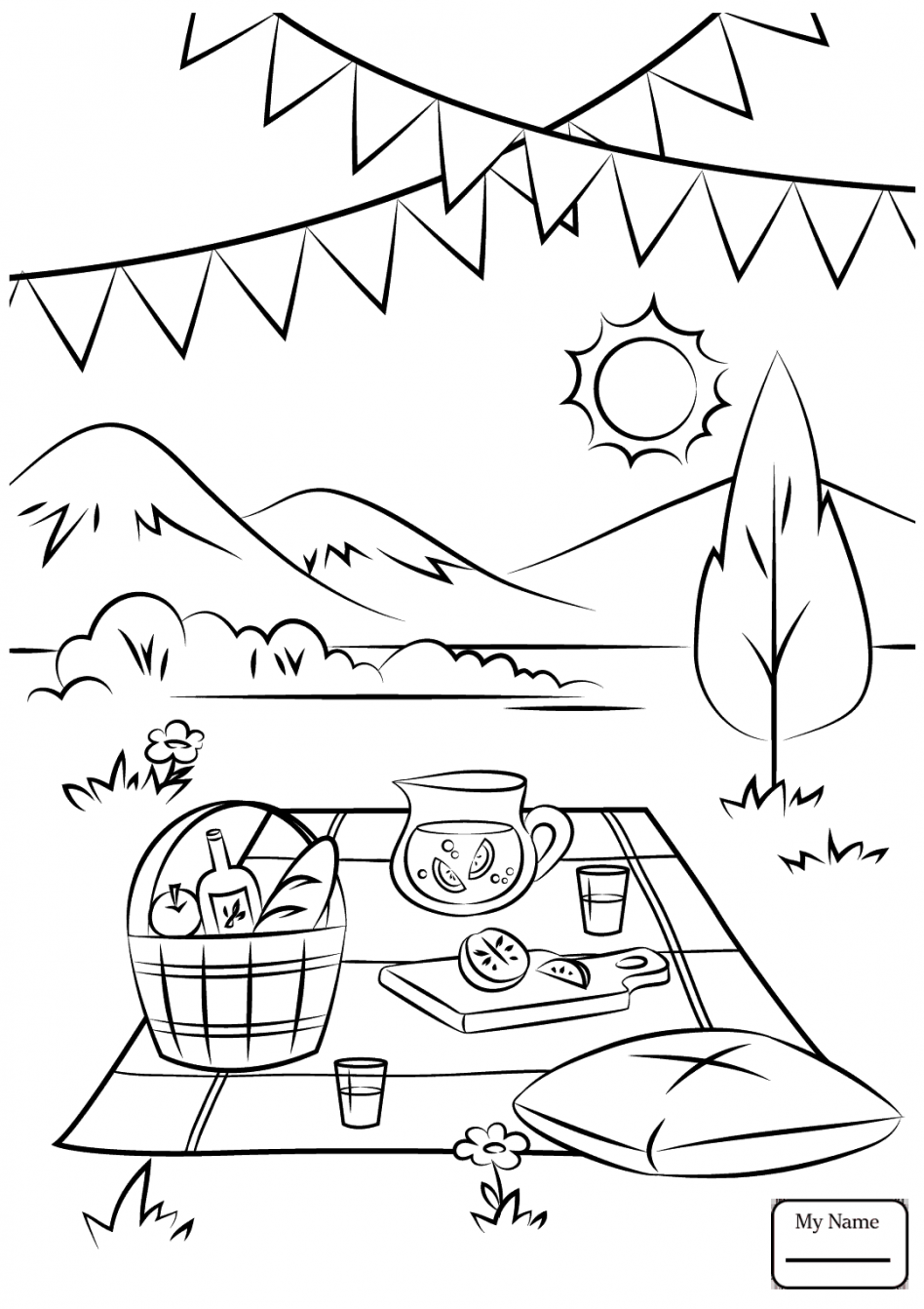 Picnic Coloring Pages With Wallpapers Dual Monitor Picnic Coloring 948x1342 Picnic Coloring Pages With Wallpapers Dual Monitor Picnic Coloring
