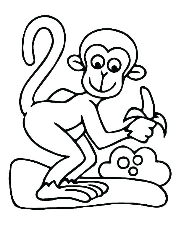 595x842 Spider Monkey Printable Coloring Pages Five Little Monkeys Page