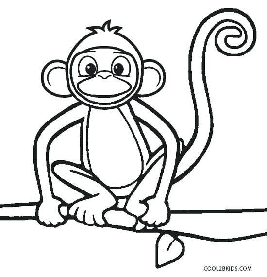 550x570 Printable Monkey Coloring Pages Monkey Coloring Pages Printable
