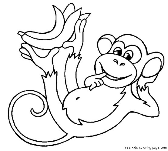 554x498 Best Banana And Monkey Coloring Pages Free 2768 Printable