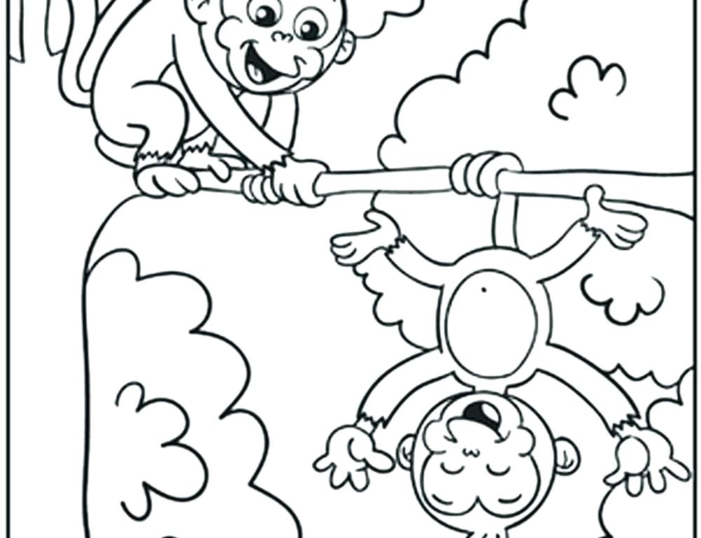 1000x768 Monkey Coloring Pages