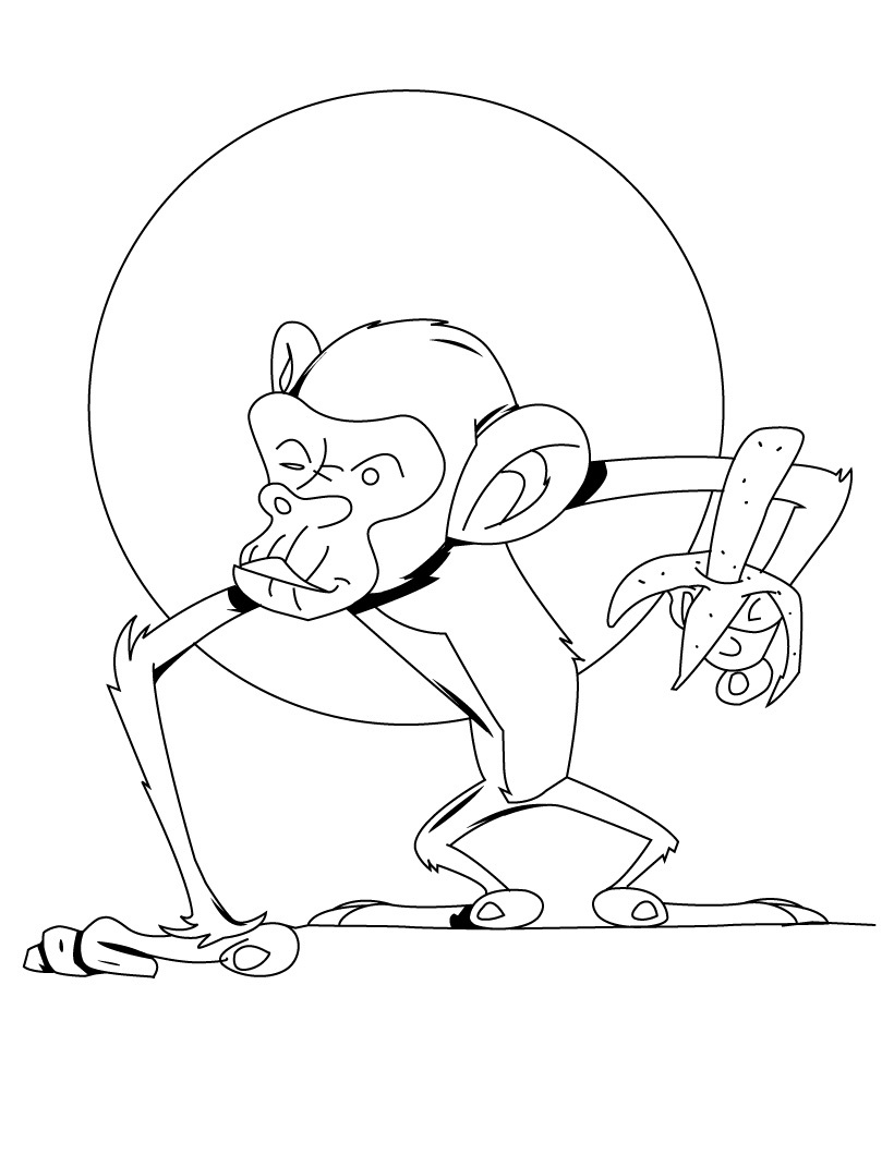 Printable Monkey Coloring Pages Coloring Me 820x1060 Printable Monkey Coloring Pages Coloring Me