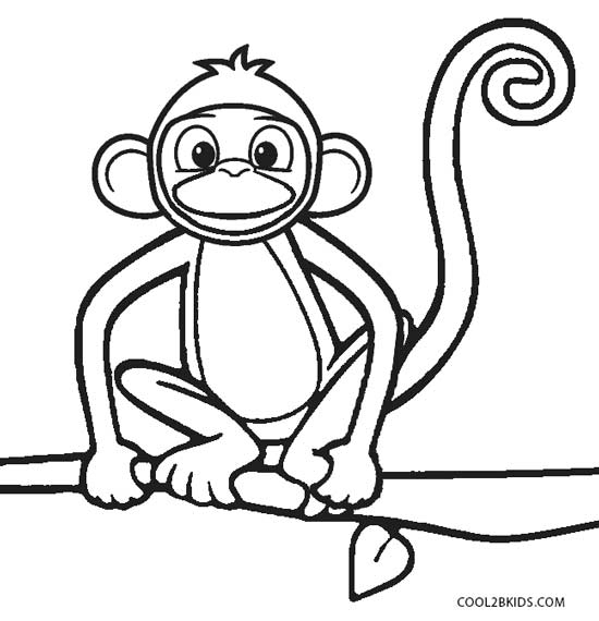 Printable Monkey Coloring Pages Free Printable Monkey Coloring 550x570 Printable Monkey Coloring Pages Free Printable Monkey Coloring