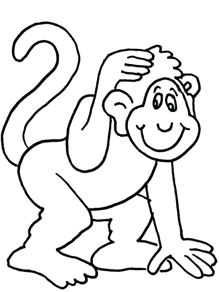 Monkey Coloring Pages To Print 718x957 Monkey Coloring Pages To Print