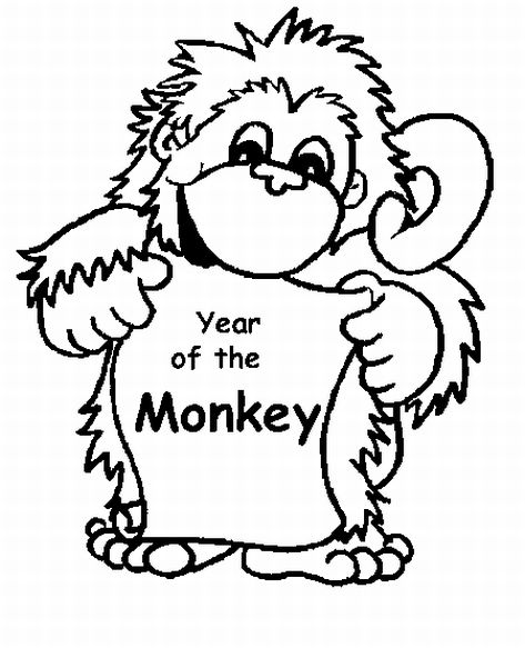 Coloring Pages Year Of The Monkey 473x583 Coloring Pages Year Of The Monkey