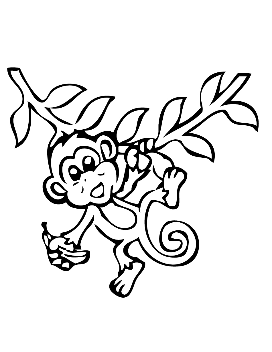 950x1230 Monkey Coloring Pages Luxury Free Printable Monkey Coloring Pages