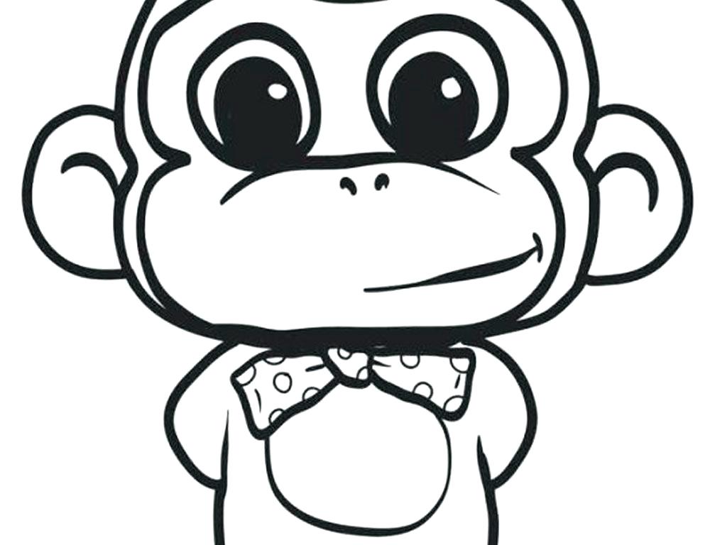 1000x768 Monkey Face Coloring Page Monkey Coloring Sheets Free Printable