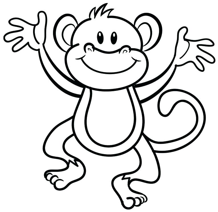 765x744 Printable Monkeys