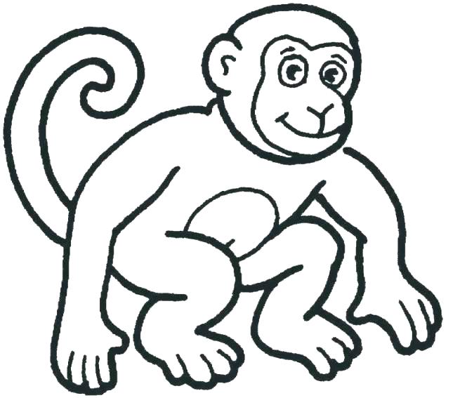 655x567 Coloring Pages Of Monkeys Monkeys Coloring Pages Monkey Coloring