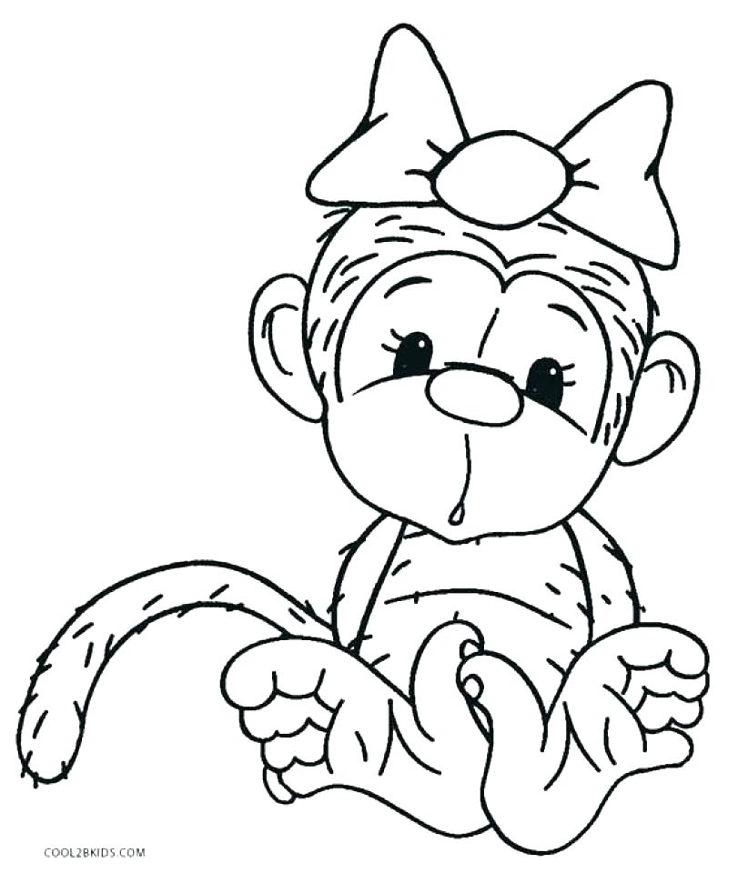 811x960 Wonderful Monkey Coloring Pages
