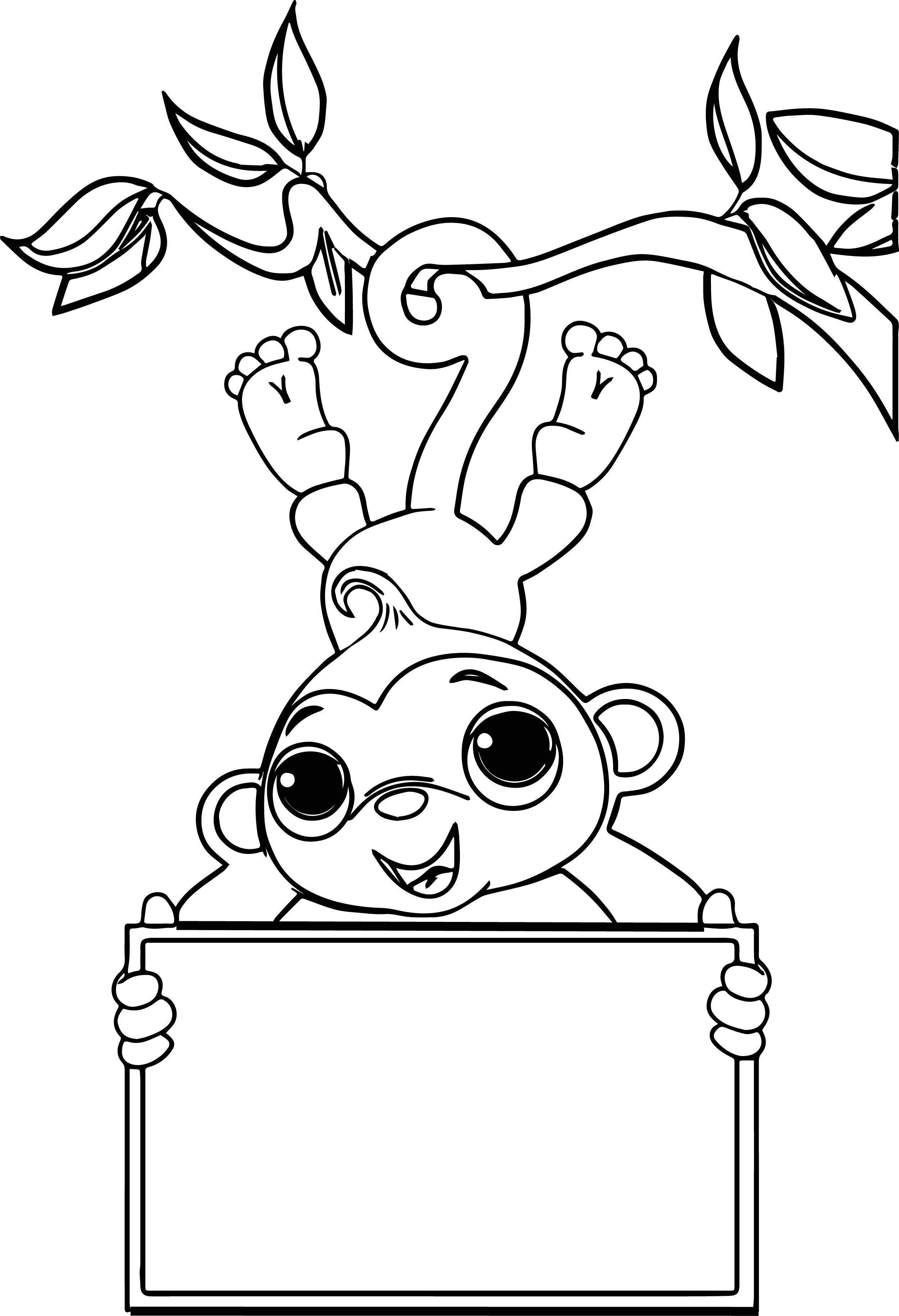 2500x3660 Coloring Pages Baby Monkey Best Zoo Free Sock Monkey Download