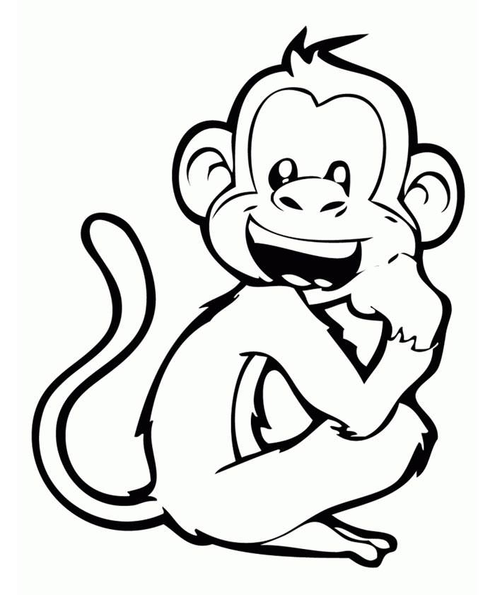 Monkey Coloring Pages To Print