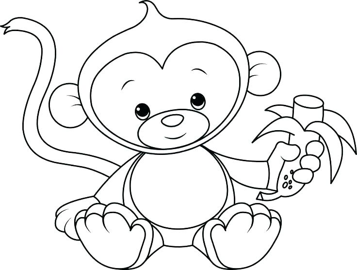 Monkey Coloring Pages Printable Baby Monkey Coloring Pages 736x556 Monkey Coloring Pages Printable Baby Monkey Coloring Pages