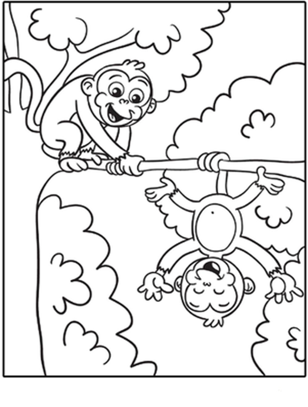 Free Printable Monkey Coloring Pages 1000x1322 Free Printable Monkey Coloring Pages