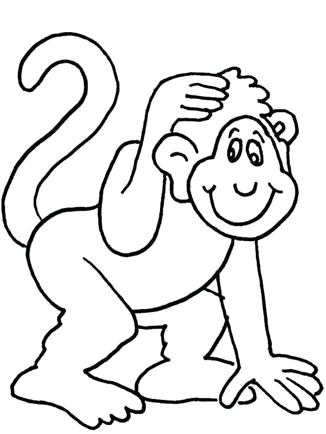 Monkey Coloring Pages Printable 650x866 Monkey Coloring Pages Printable