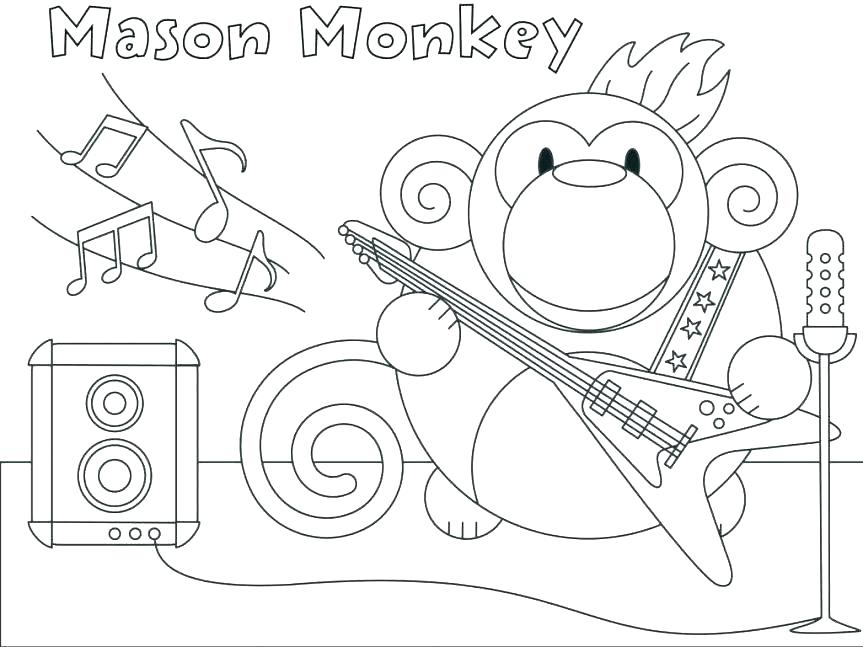 863x647 Printable Monkey Coloring Pages Printable Monkey Coloring Pages
