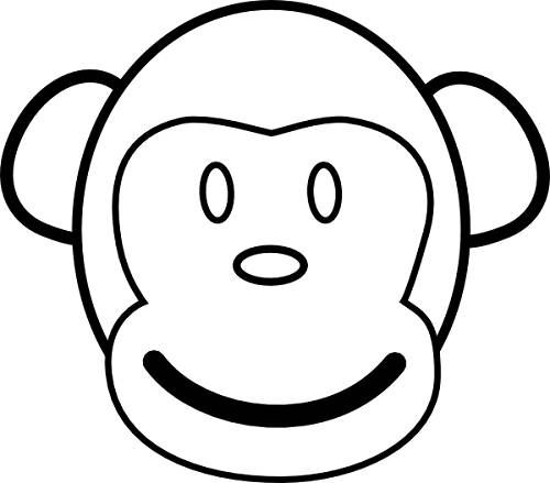 500x439 Coloring Page Monkey Face Ms. S M I T H