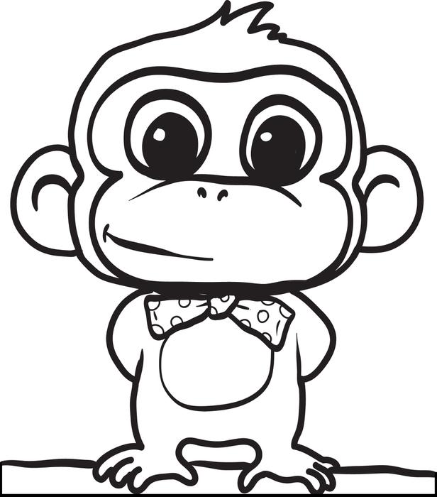 Coloring Pages Cartoon Monkeys 616x700 Coloring Pages Cartoon Monkeys