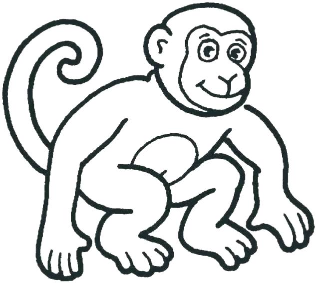 655x567 Monkey Coloring Pages 5 Little Monkeys Coloring Page Free Online