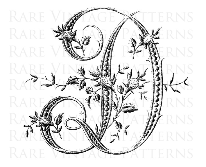 709x577 Large Letter D French Alphabet Stencil Large Letter D Monogram