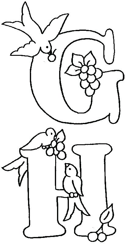 410x800 Alphabet Blocks Coloring Pages Bird Embroidery Embroidery Alphabet