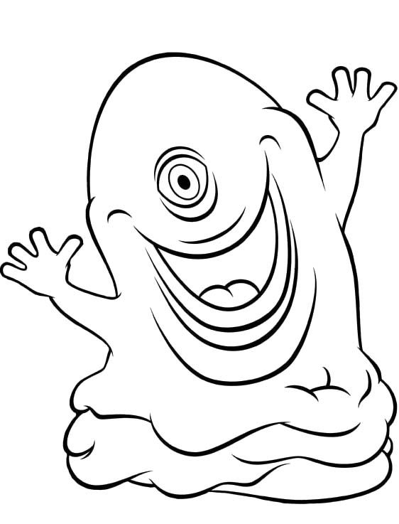 Printable Cute Bob The Monster Coloring Pages 562x737 Printable Cute Bob The Monster Coloring Pages
