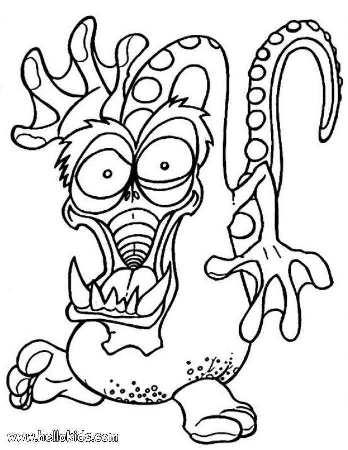 Scary Dragon Monster Coloring Pages 695x900 Scary Dragon Monster Coloring Pages