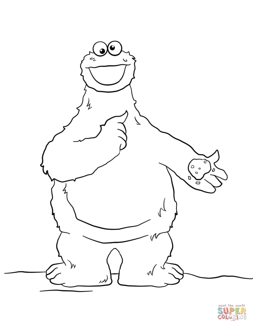 Cookie Monster Coloring Page Free Printable Coloring Pages Cookie 848x1098 Cookie Monster Coloring Page Free Printable Coloring Pages Cookie