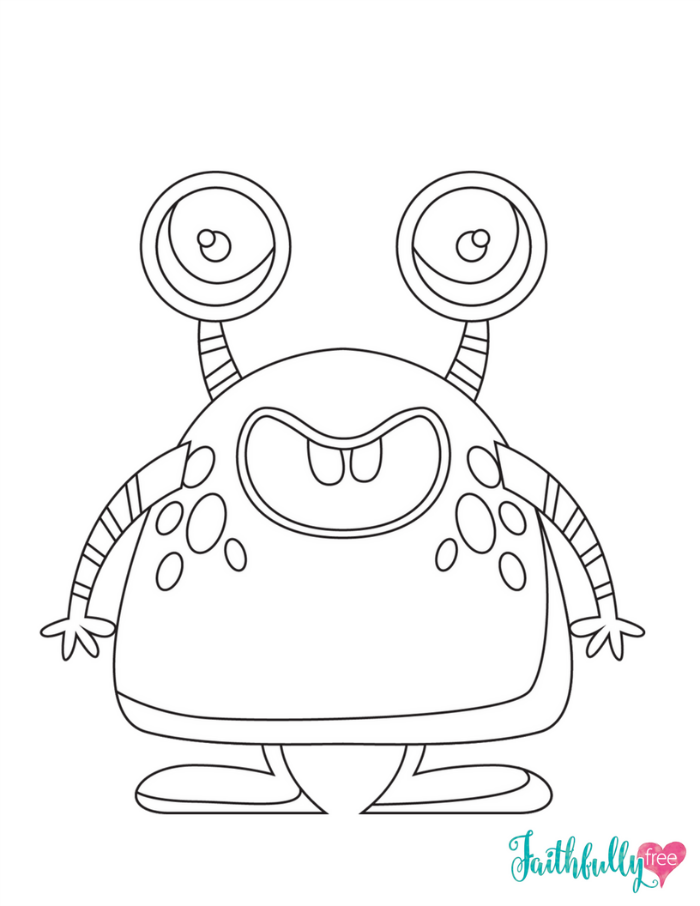 700x906 Monster Coloring Pages {Free Printables} Faithfully Free