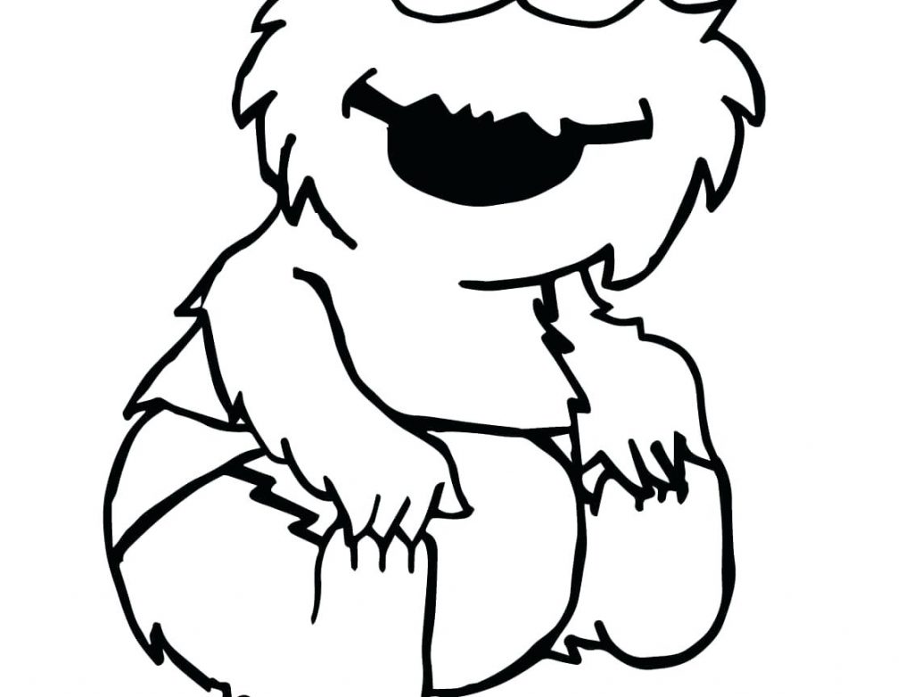 1024x782 Coloring Pages ~ Cookie Monster Coloring Page Baby Sitting Free