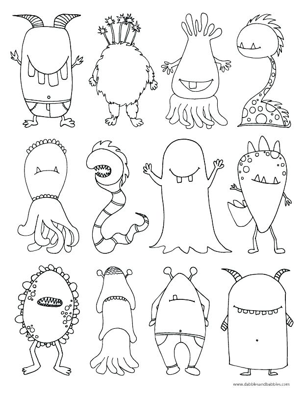 620x802 Monster Coloring Pages Printable Monster Coloring Pages Monster
