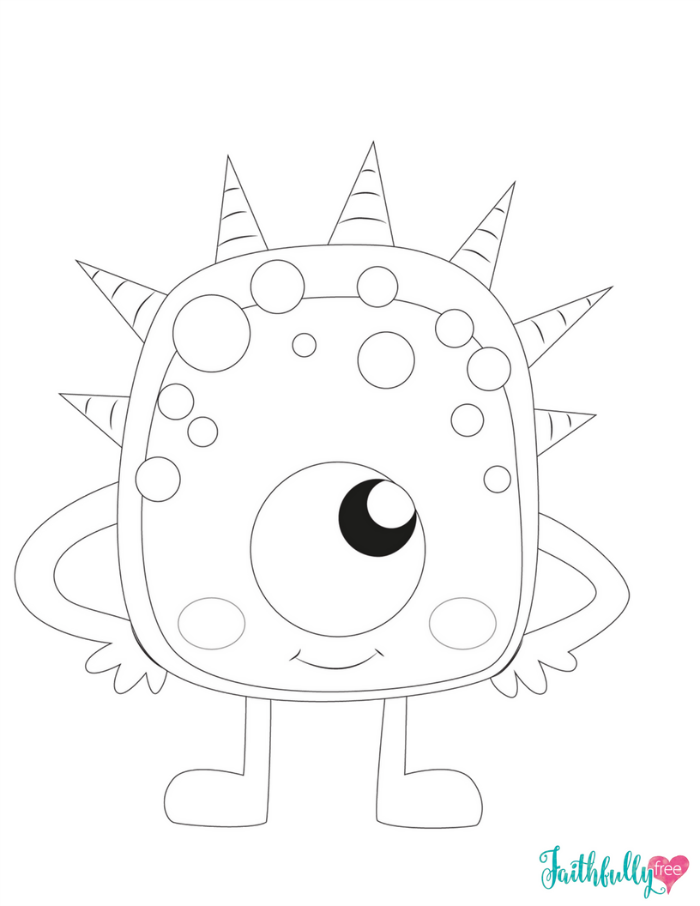 700x906 Monster Coloring Pages {Free Printables} Faithfully Free