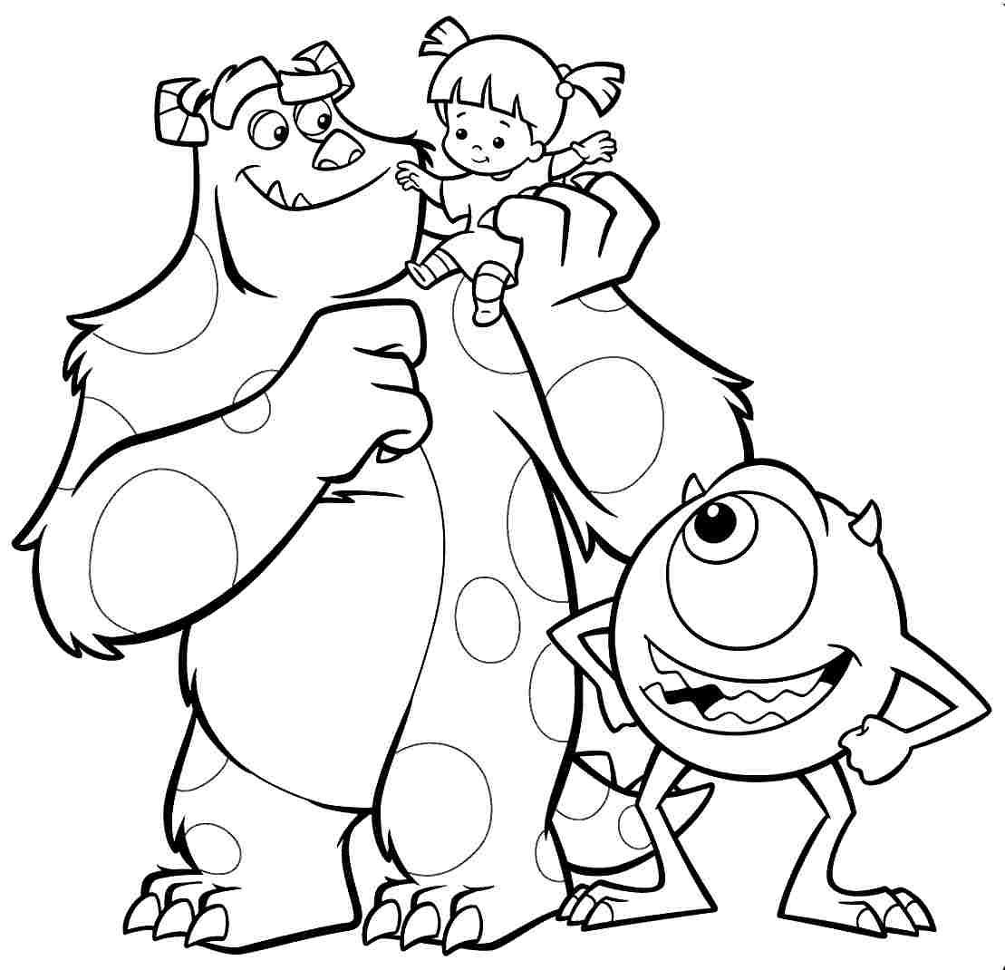 1109x1070 Monster Inc Coloring Pages Discover All