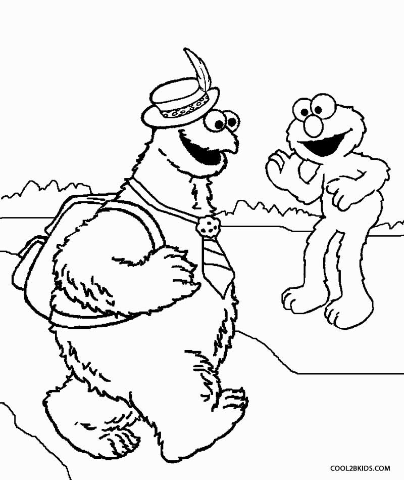 800x949 Coloring Pages Elmo Cookie Monster
