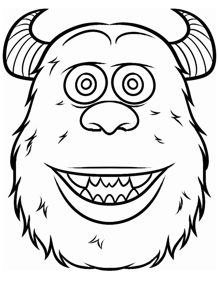 Monster Face Coloring Pages 700x909 Monster Face Coloring Pages