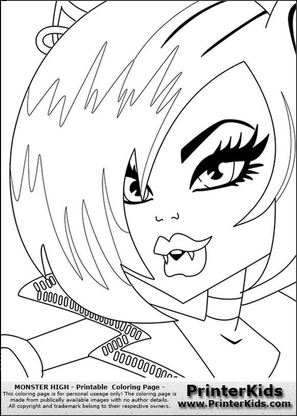 Monster High Clawdeen Coloring Pages 580x812 Monster High Clawdeen Coloring Pages