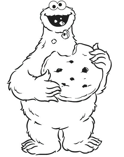 Cookie Monster Coloring Page 412x520 Cookie Monster Coloring Page