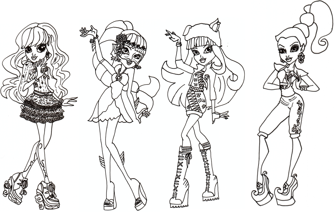 1111x707 Free Printable Monster High Coloring Pages Free Monster High 13