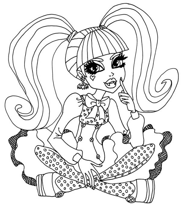Monster High, Monster High Character Draculaura Coloring Page 600x674 Monster High, Monster High Character Draculaura Coloring Page