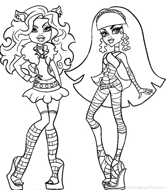 698x800 Halloween Coloring Pages For High School Coloriage Monster High
