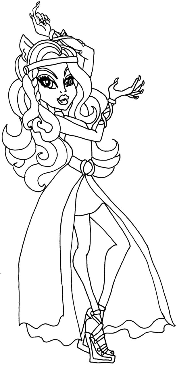 616x1272 Monster High 13 Wishes Coloring Pages